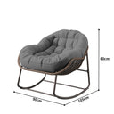 Fauteuil à Bascule Ergonomique en Rotin.