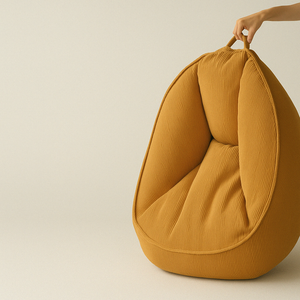 Pouf Poire Fauteuil Velours côtelé Sacoche